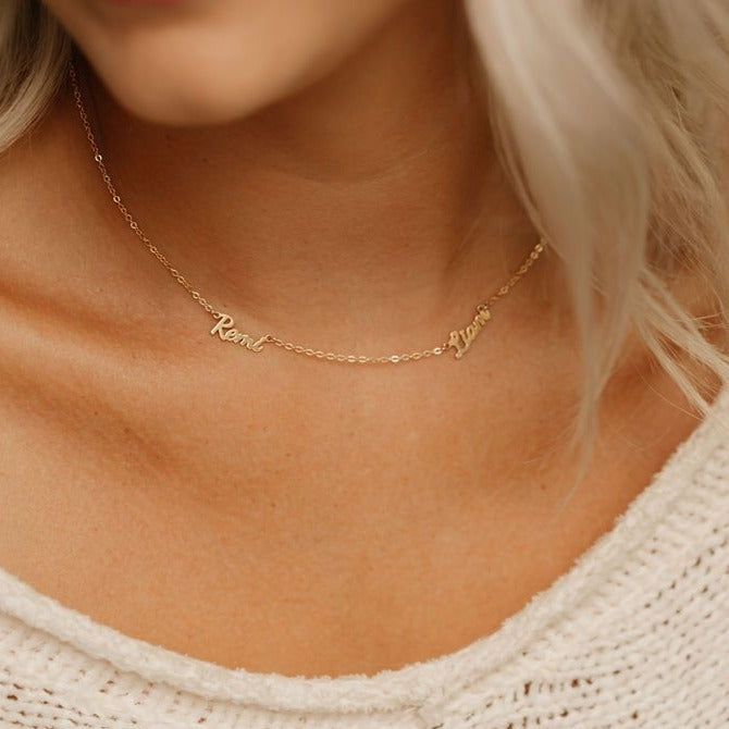 Personalized gold name on sale necklace