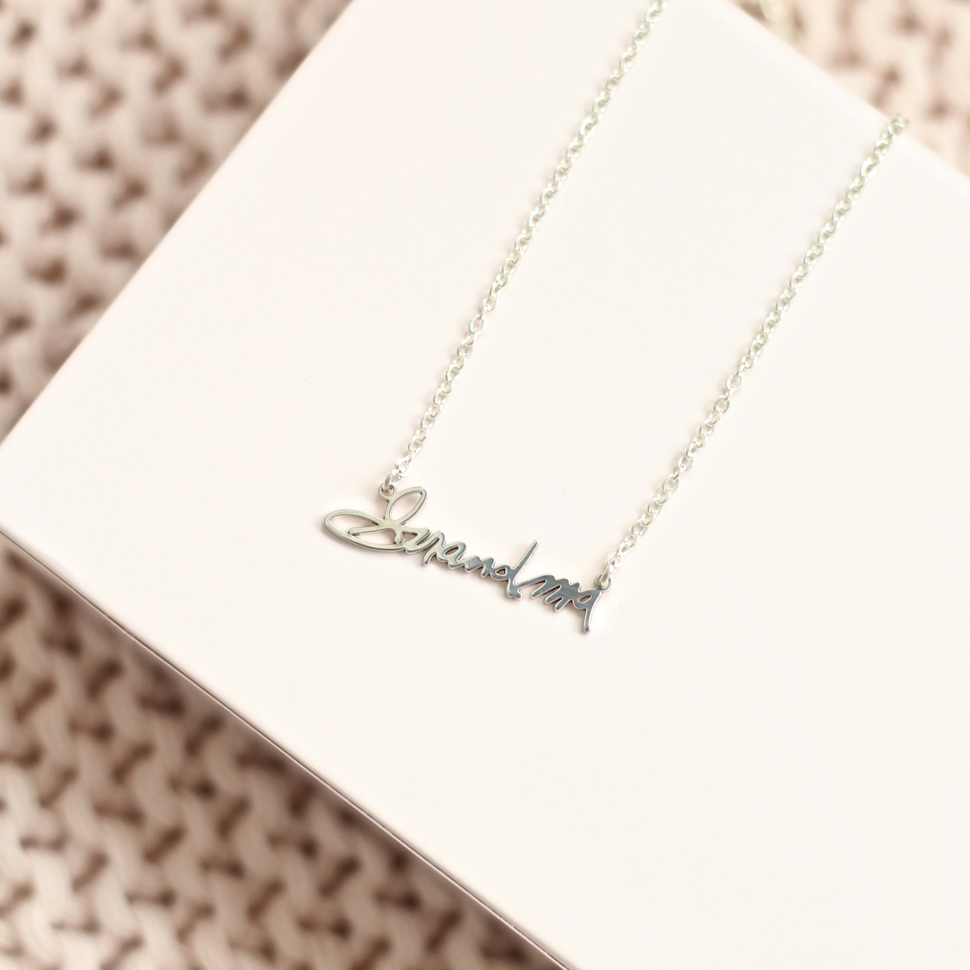 Personalized 2025 handwriting necklace